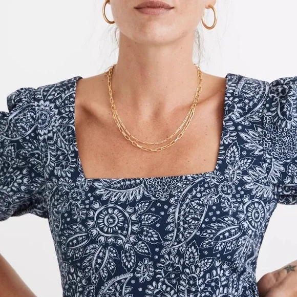 Madewell Blue Floral Dress - Picture 4 of 15